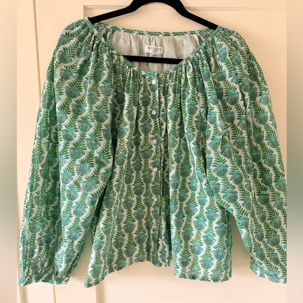 Emerson Fry Green Floral Blouse